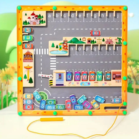 Magnetic Montessori Color And Number Maze Wooden Fine Motor Skills Toys Educational Preschool Learning Activities for Ages 3-5