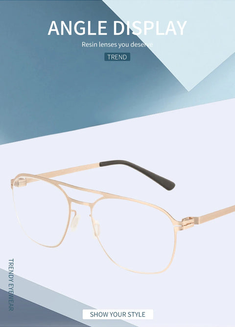 ZENOTTIC Pilot Prescription Progressive Glasses For Men Anti Blue Light/Photochromic Myopia Eyewear Optical Eyeglasses