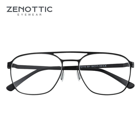 ZENOTTIC Pilot Prescription Progressive Glasses For Men Anti Blue Light/Photochromic Myopia Eyewear Optical Eyeglasses