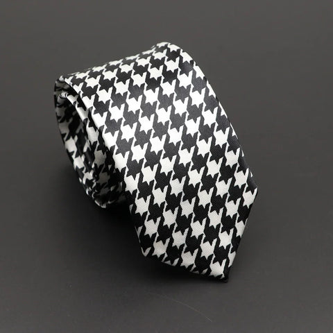 Classic Musical Notes Printed Tie Silky Narrow Neckties Slim Smooth Piano Guitar Necktie Simple Elegant Trendy Unisex Ties Gift