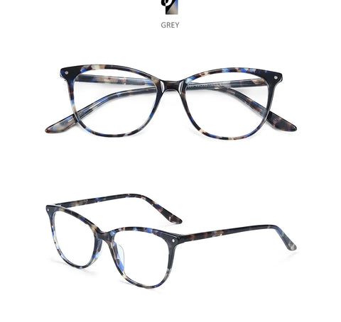 ZENOTTIC Cat Eye Acetate Prescription Eyeglasses Women Anti-Blue-Ray Photochromic Optical Spectacles Myopia Hyperopia Glasses