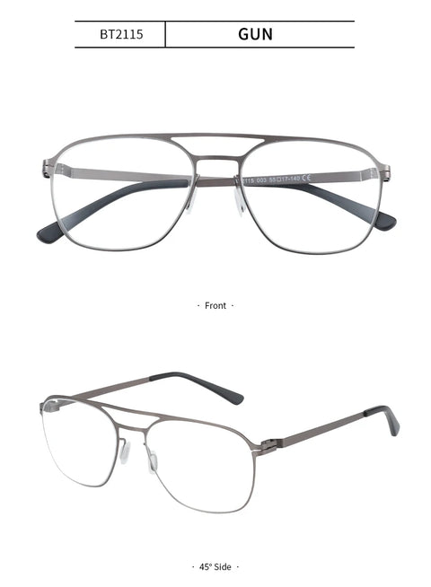 ZENOTTIC Pilot Prescription Progressive Glasses For Men Anti Blue Light/Photochromic Myopia Eyewear Optical Eyeglasses