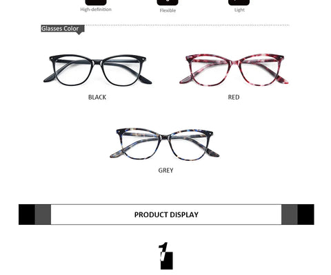 ZENOTTIC Cat Eye Acetate Prescription Eyeglasses Women Anti-Blue-Ray Photochromic Optical Spectacles Myopia Hyperopia Glasses
