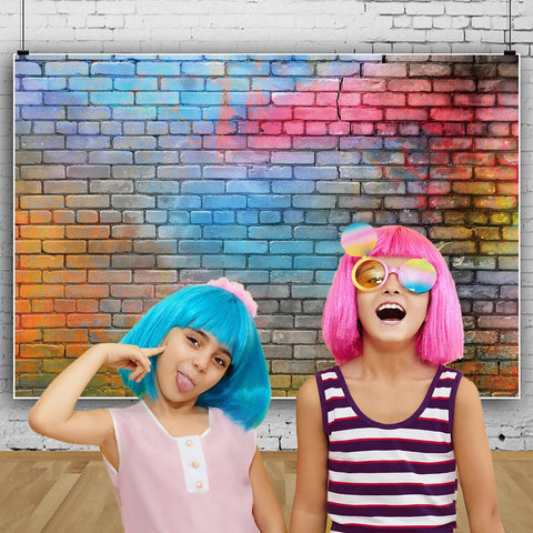 White Brick Wall Photography Backdrops Wooden Floor Backgrounds for Pet Toy Photo Studio Baby Shower Newborn Children Photozone