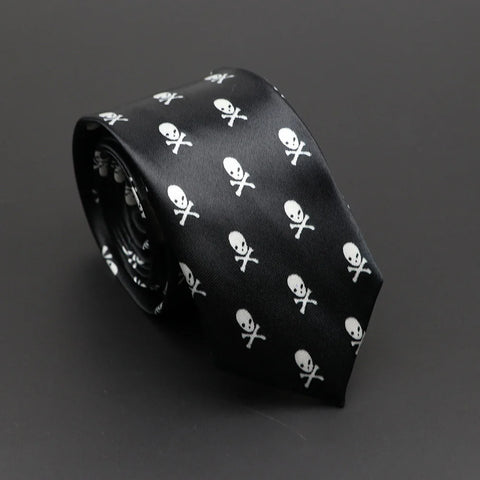 Classic Musical Notes Printed Tie Silky Narrow Neckties Slim Smooth Piano Guitar Necktie Simple Elegant Trendy Unisex Ties Gift