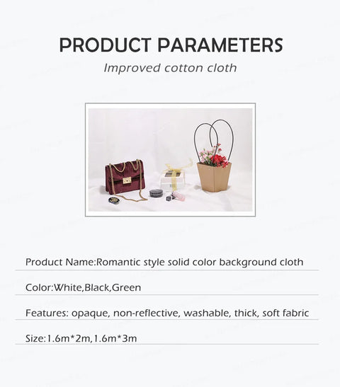 SH 1.6Mx2M/3M Green Background Cloth Cotton Textile Fabric White Screen Chroma Key For Photo Studio Photograph Shooting