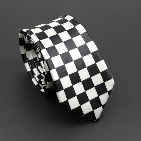 Classic Musical Notes Printed Tie Silky Narrow Neckties Slim Smooth Piano Guitar Necktie Simple Elegant Trendy Unisex Ties Gift