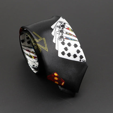 Classic Musical Notes Printed Tie Silky Narrow Neckties Slim Smooth Piano Guitar Necktie Simple Elegant Trendy Unisex Ties Gift