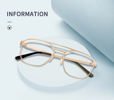ZENOTTIC Pilot Prescription Progressive Glasses For Men Anti Blue Light/Photochromic Myopia Eyewear Optical Eyeglasses
