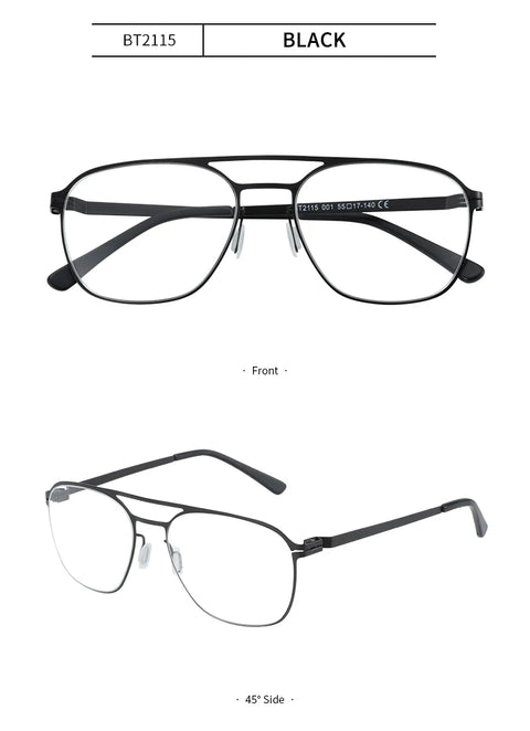 ZENOTTIC Pilot Prescription Progressive Glasses For Men Anti Blue Light/Photochromic Myopia Eyewear Optical Eyeglasses