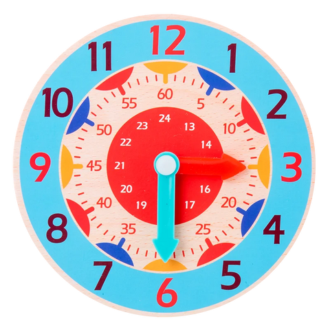 Wood Little Clock Puzzle Toys for Children Kids Time Cognition Colorful Watch Toy Montessori Toys Early Learning Preschool Home