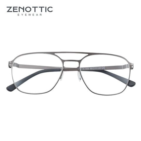 ZENOTTIC Pilot Prescription Progressive Glasses For Men Anti Blue Light/Photochromic Myopia Eyewear Optical Eyeglasses