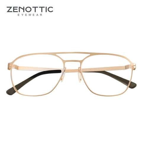 ZENOTTIC Pilot Prescription Progressive Glasses For Men Anti Blue Light/Photochromic Myopia Eyewear Optical Eyeglasses