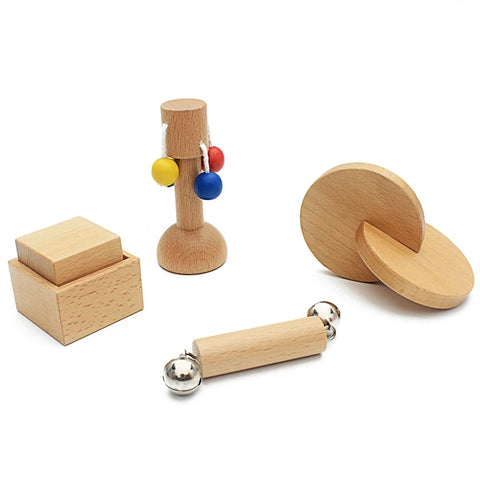 Unisex Infant Montessori Sensory Toys Wooden Toys Hand Grasping Life Pactical Toy for Toddlers Rattles 16-24 Months Years Old