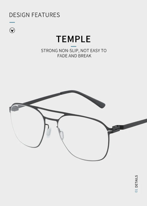 ZENOTTIC Pilot Prescription Progressive Glasses For Men Anti Blue Light/Photochromic Myopia Eyewear Optical Eyeglasses