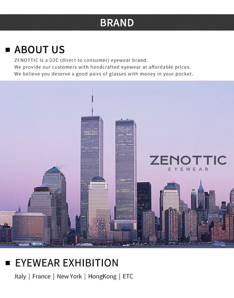 ZENOTTIC Pilot Prescription Progressive Glasses For Men Anti Blue Light/Photochromic Myopia Eyewear Optical Eyeglasses