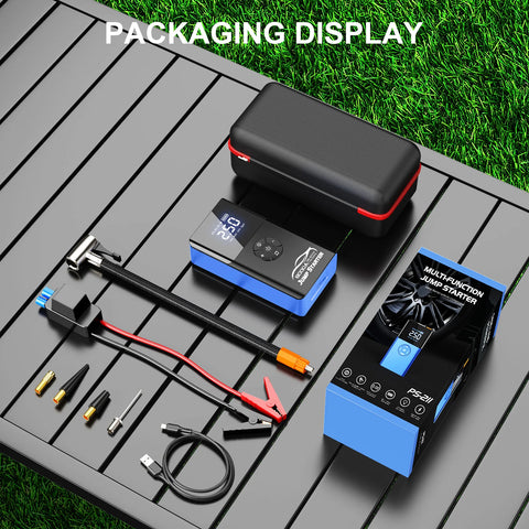 8000a Amp 180Psi Car Emergency Multifunction 12v Battery Booster Tire Inflator Super Compressor Jump Starter Power Bank Air Pump