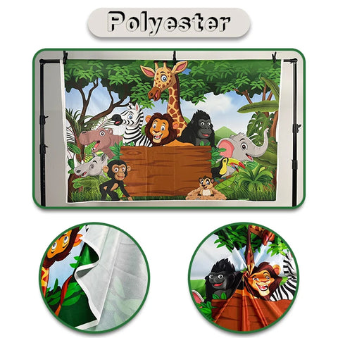 Nature Scenery Waterfall Mountain Water Backdrop Spring Landscape Window Summer Forest Jungle Background Photography Banner Prop