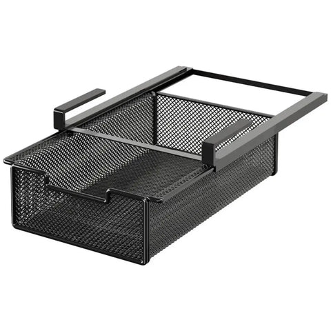 Large Capacity Underwear Storage Basket Under Shelf Under Cabinet Wardrobe Organizer Basket Design Pure Color Pull-Out Drawer