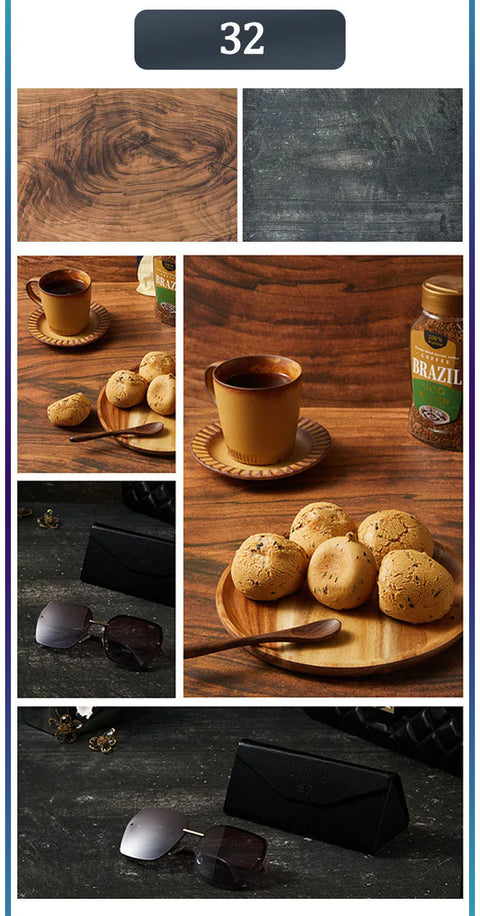 Marble Photography Backdrops 57*87CM 2 Sided Wood Grain Photo Background Wallpaper Studio Waterproof Products Photographic Props