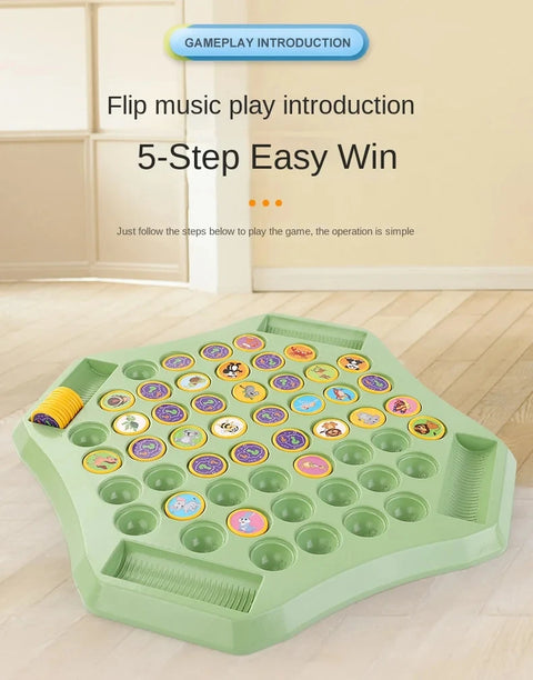 Animal Flip Chess Fun Memory Game Board Games Parent-Child Interactive Family Party Board Games Children Adult Social Table Game