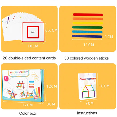 Wooden Creative Sticks And Rings Puzzle Intelligence Game Montessori Early Childhood Educational Toys For Children 3 Year Old