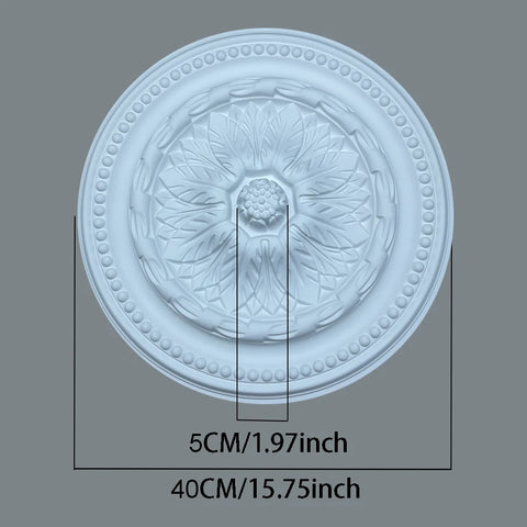 PU Lamp Panel Imitation Gypsum Resin PVC Polyurethane Construction Home Decoration Materials Disc Foam Wall Panel Accessories