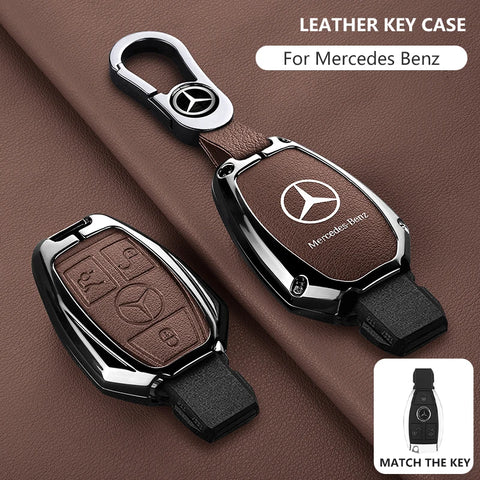 For Mercedes-Benz A C E G S Class CLA CLS GLA GLC GLE GLK Vito Sprinter SLK Viano ML Car Alloy Key Case Key Bag Shell Key Chain