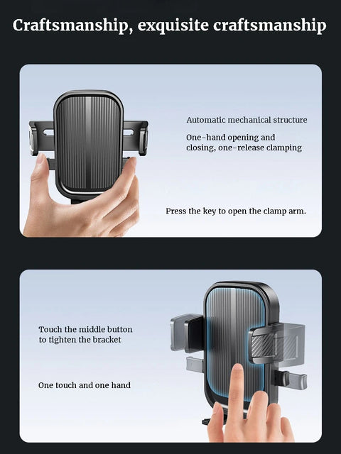 Flexible Cell Phone Holder Car, Phone Mount for Car Air Vent, Universal Auto Lock Car Phone Holder for iPhone Most Smartphone