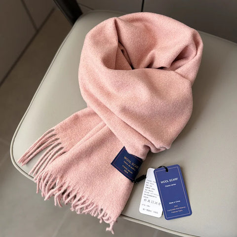 New Fashion Design Pure Wool Plaid Women Men Scarf British Classic Warm Couple Scarves High Quality Multicolored Tassel Muffler