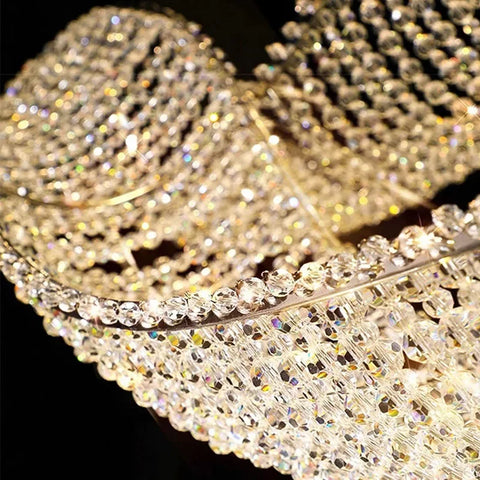 Modern Home Decoration Bar Lobby Restaurant Ceiling Chandelier Luxury Gold Gloss K9 Crystal Chandelier Indoor Lighting Led Light