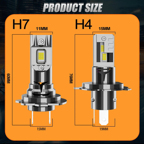 H7 H4 LED CANBUS Bulb 900000LM Super Bright 9003 HB2 6000K Led Light for Car Wireless Automobile Motorcycle Diode Headlight Lamp
