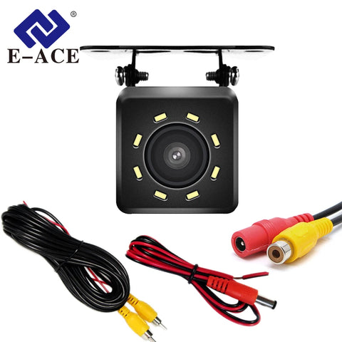 Car Rear View Camera 4/8/12 LED Night Vision Reversing Wide-angle Waterproof HD Reversing Image Universal Support Display