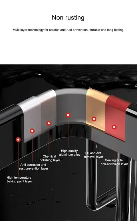 Aluminum Kitchen Sink Tray Suction Cup Wall-mounted Drain Storage and Organization With Rack Ready-to-attach Accessories Cabinet