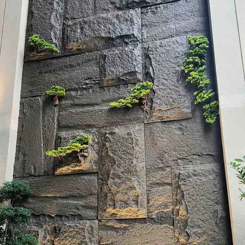 Artificial Polyurethane Wall Cladding 3D Printing Pu Luxury Stone Mushroom Pu Soft Stone Panel Faux Rock Veneer