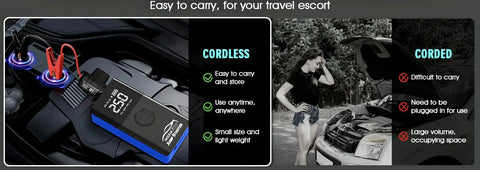 8000a Amp 180Psi Car Emergency Multifunction 12v Battery Booster Tire Inflator Super Compressor Jump Starter Power Bank Air Pump