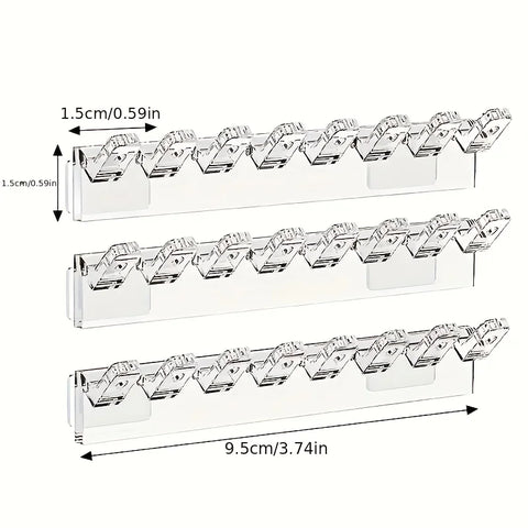 3/6Pcs Self-Adhesive Necklace Organizer, Space-Saving Multi-Functional Jewelry Organizer, Necklace Holder Wall Mounted