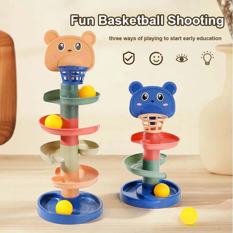Montessori Baby Toy Rolling Ball Children Montessori Educational Games For Babies Stacking Track Baby Development Toys Children