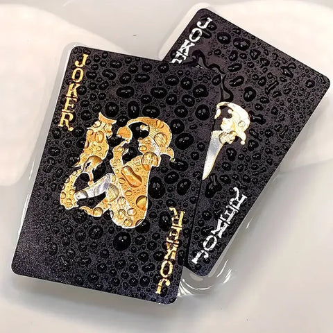 Color Black Gold Playing Card Game Card Group Waterproof Poker Suit Magic Dmagic Package Board Game Collection Entertainment