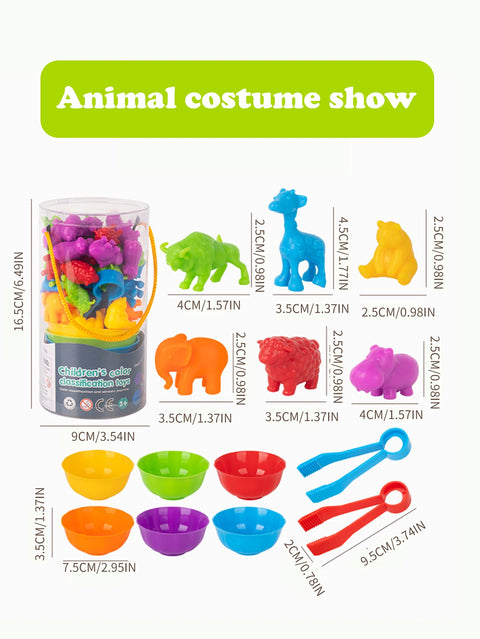 Animal series children's early education enlightenment counting toys teaching aids family cognitive classification toys