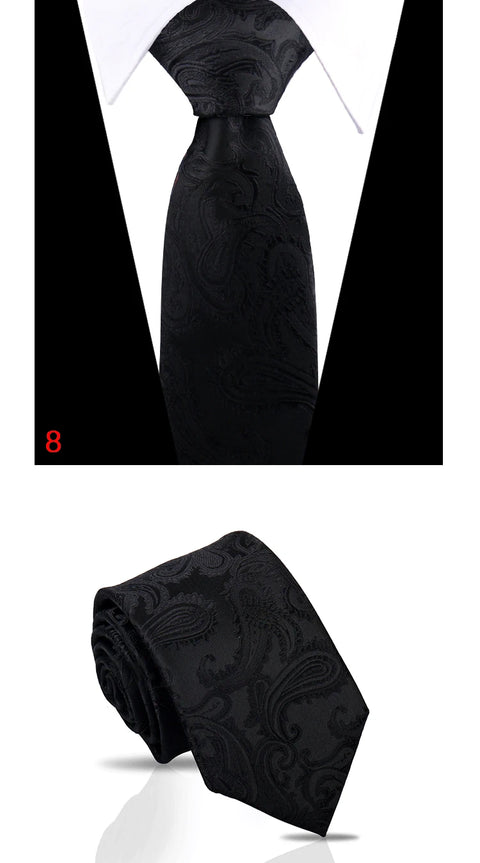 Luxury Mens Tie 7.5cm New Style Fashion Necktie Paisley Striped Gravata For Men Fit Wedding Workplace Suit Accessories