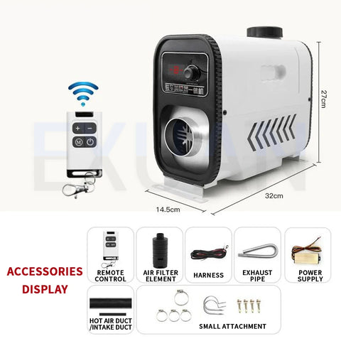 12V/24V Mini Diesel Warm Parking Heater Intelligent Constant Temperature Regulation Car Fuel Heater Fast Heating And Low Noise