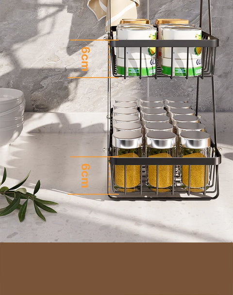 Multifunctional 2-Layers 3-Layers Fruit Basket Kitchen Living Room Dry Fruit Snacks Storage Rack Foldable Storage Save Space