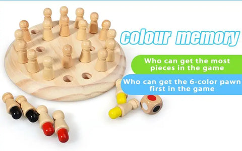 Wooden Puzzle Toys  Montessori Educational Learning Color Sensory BeBe Memory Match Stick Chess Party Game Children Kids