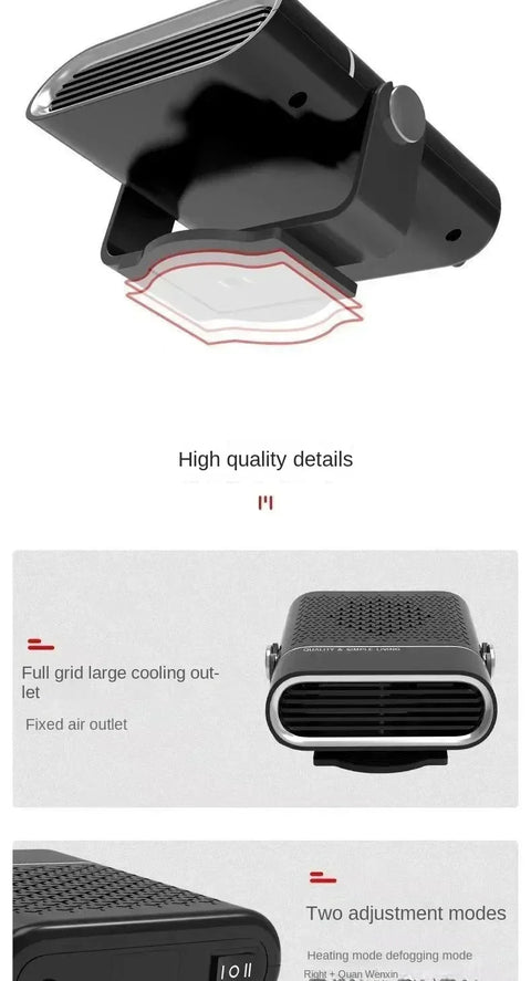 Xiaomi Portable Car Heater Car 12V Heater 24V Car Heater Windshield Automatic Defogging Defrost Heater Fast Heating 2025 New