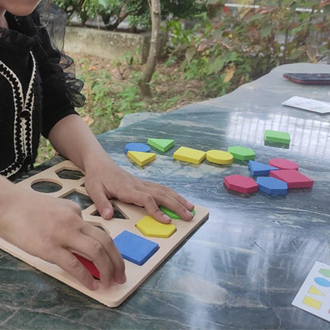 EVA Geometric Shapes DIY Foam Puzzle Kids Learning Educational Toys for Children Thinking Training Toy Puzzles Montessori Games