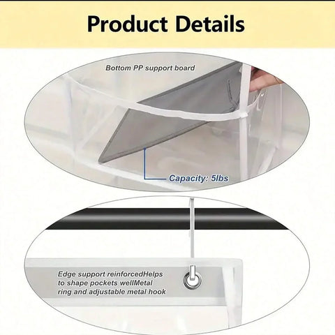 4/6 Layer Multi-functional Fabric Storage Bags Hanging Bag for Behind The Door Underwear Bra Pants Clothes Toys Doll Organizer