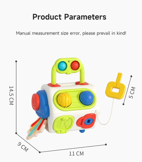 Montessori Busy Cube Toys for Toddler Sensory Activities Busy Board Early Educational Learning Travel Toys Gift for Kids