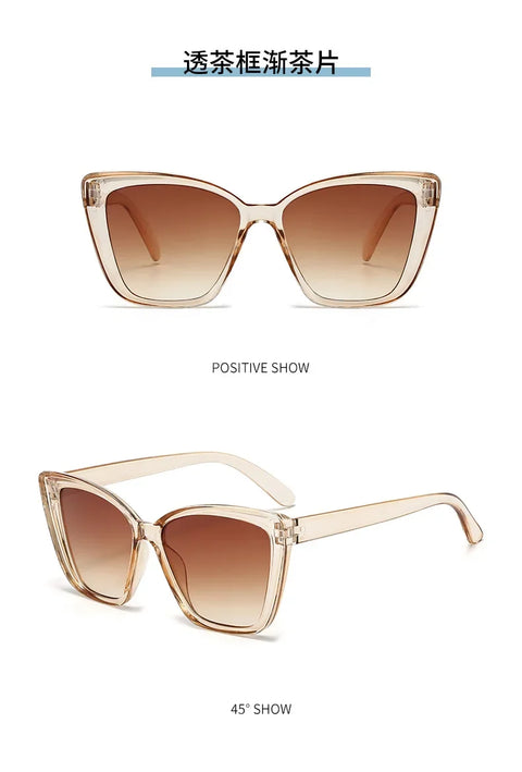Vintage Cat Eye Sunglasses Women Square Small Frame Sun Glasses Female Brand Designer Retro Shades Fashion Oculos De Sol
