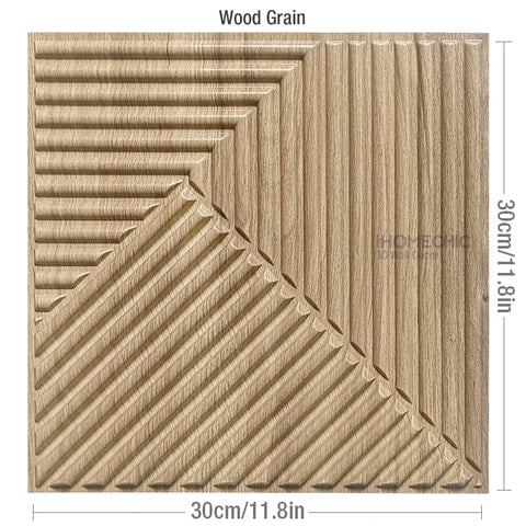 12pcs 30x30cm 3D Wall Panel Shining Gold 3D Wall Sticker Champagne gold color Wedding party background wall art Wood grain paper